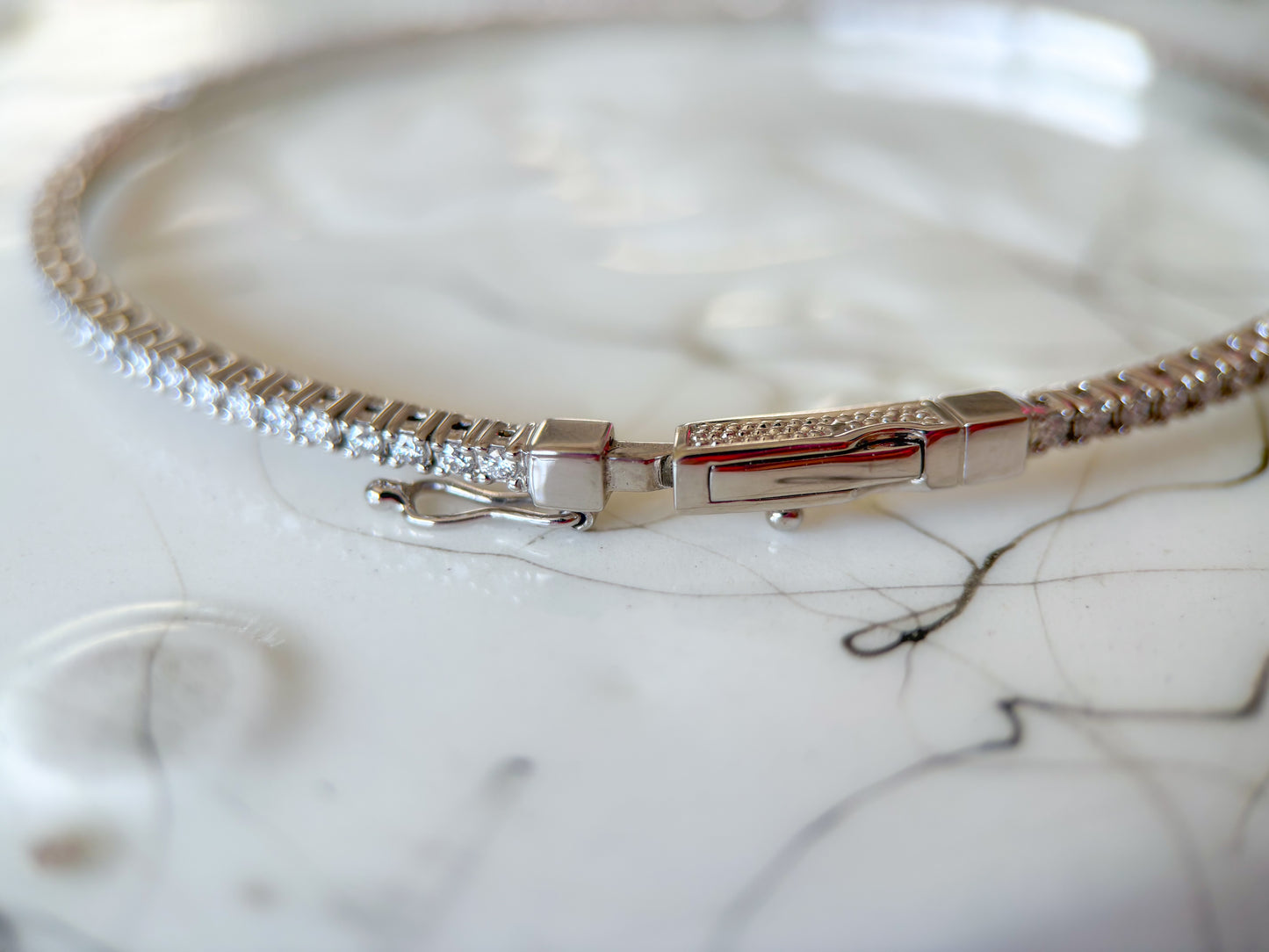 Natural Diamond Flex 7 Inch Tennis Bangle