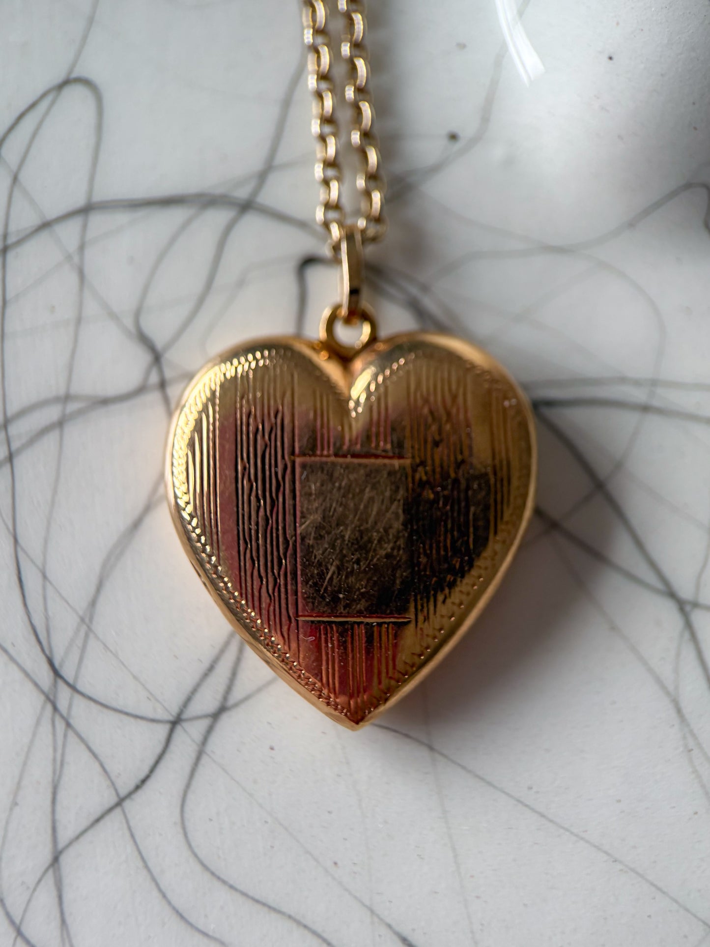 Vintage Heart Locket 14k Yellow Gold Charm
