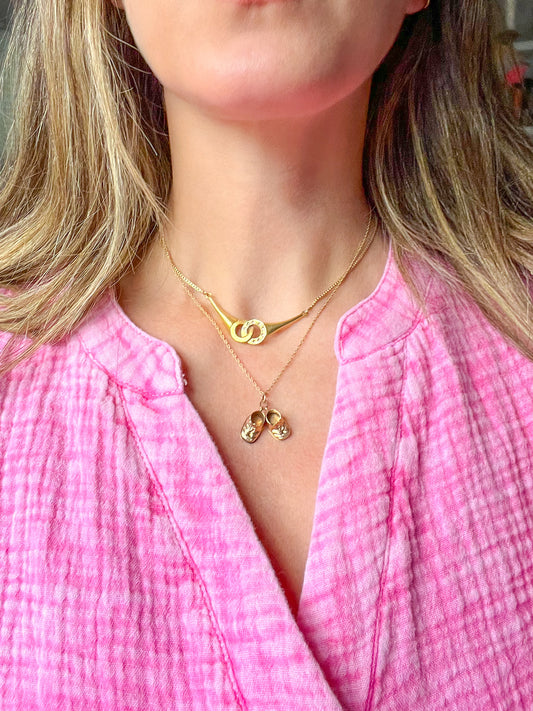 Vintage Baby Shoes 14k Yellow Gold Charm