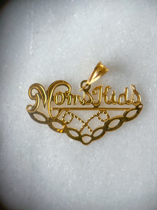 Various Vintage Charms "Mom and Kids" and Birds 14k Yellow Gold Charms