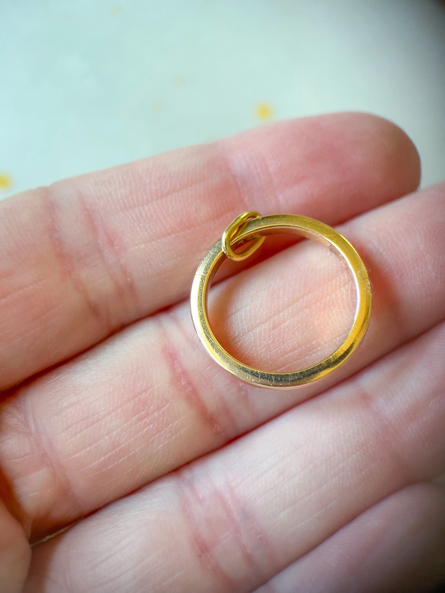 Vintage Loop Ring 14k Yellow Gold Charm