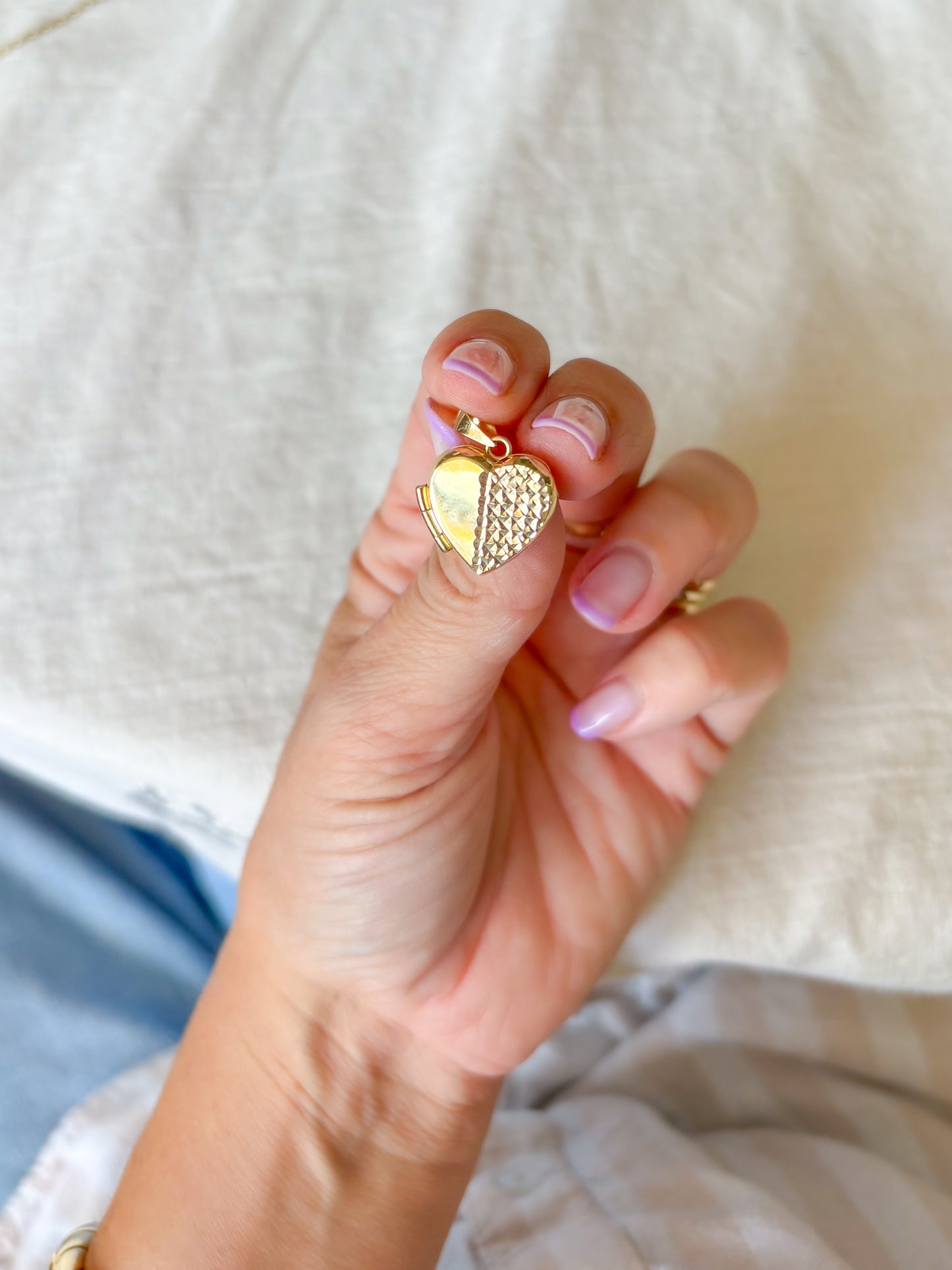 Vintage Heart Locket 10k Yellow Gold Charm