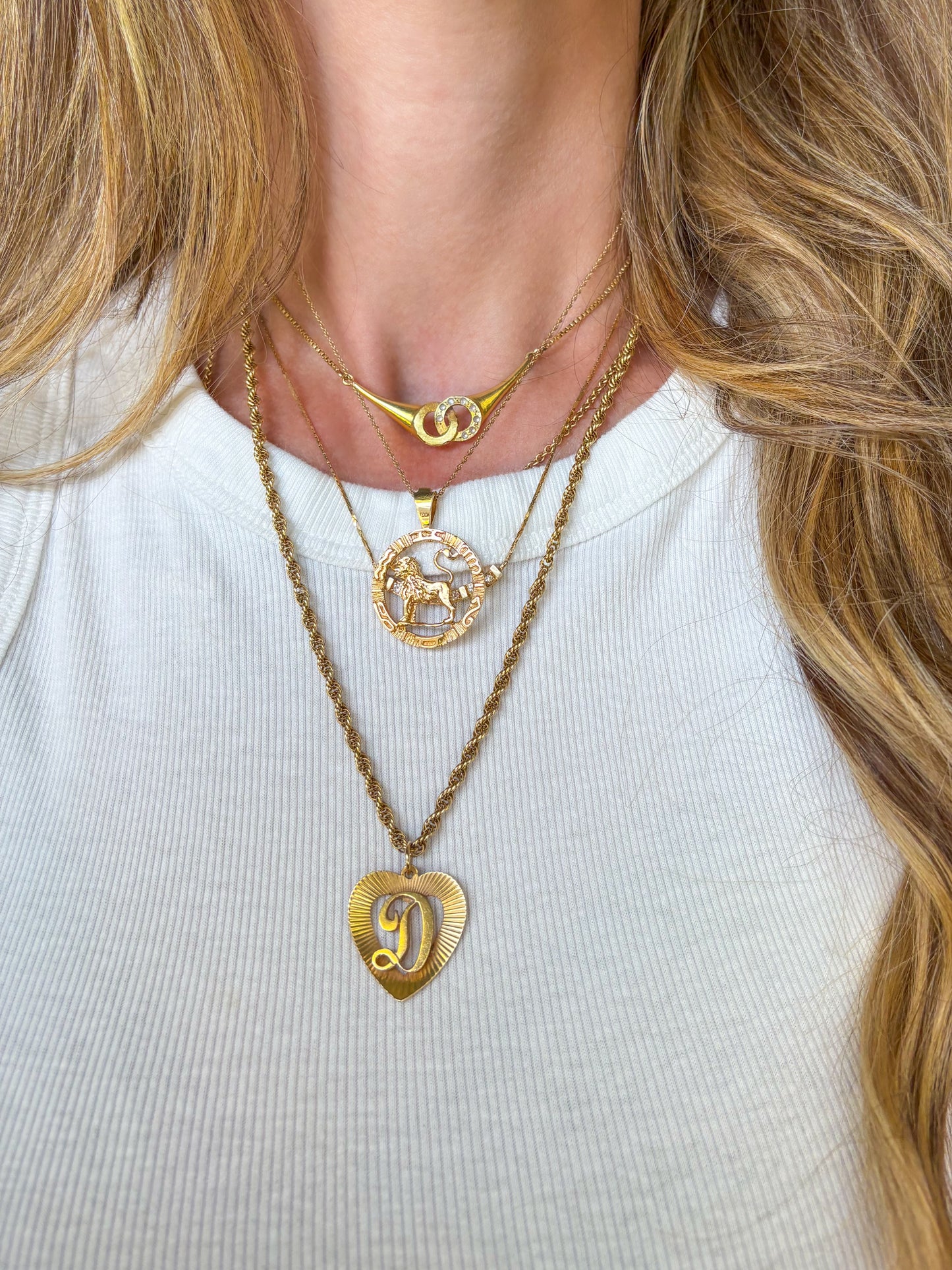 Vintage Leo Zodiac Sign 14k Yellow Gold Charm