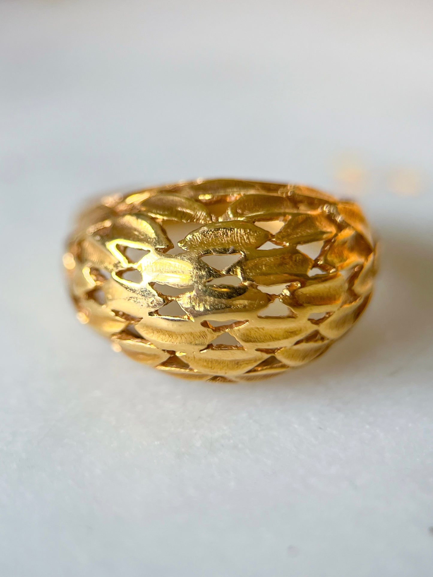 Vintage Dome 18k Yellow Gold Ring