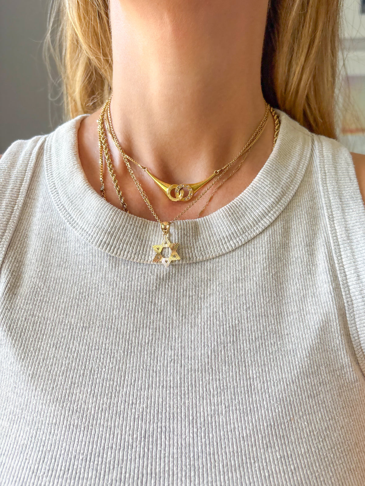 Various 10k Yellow Gold Star of David Charms