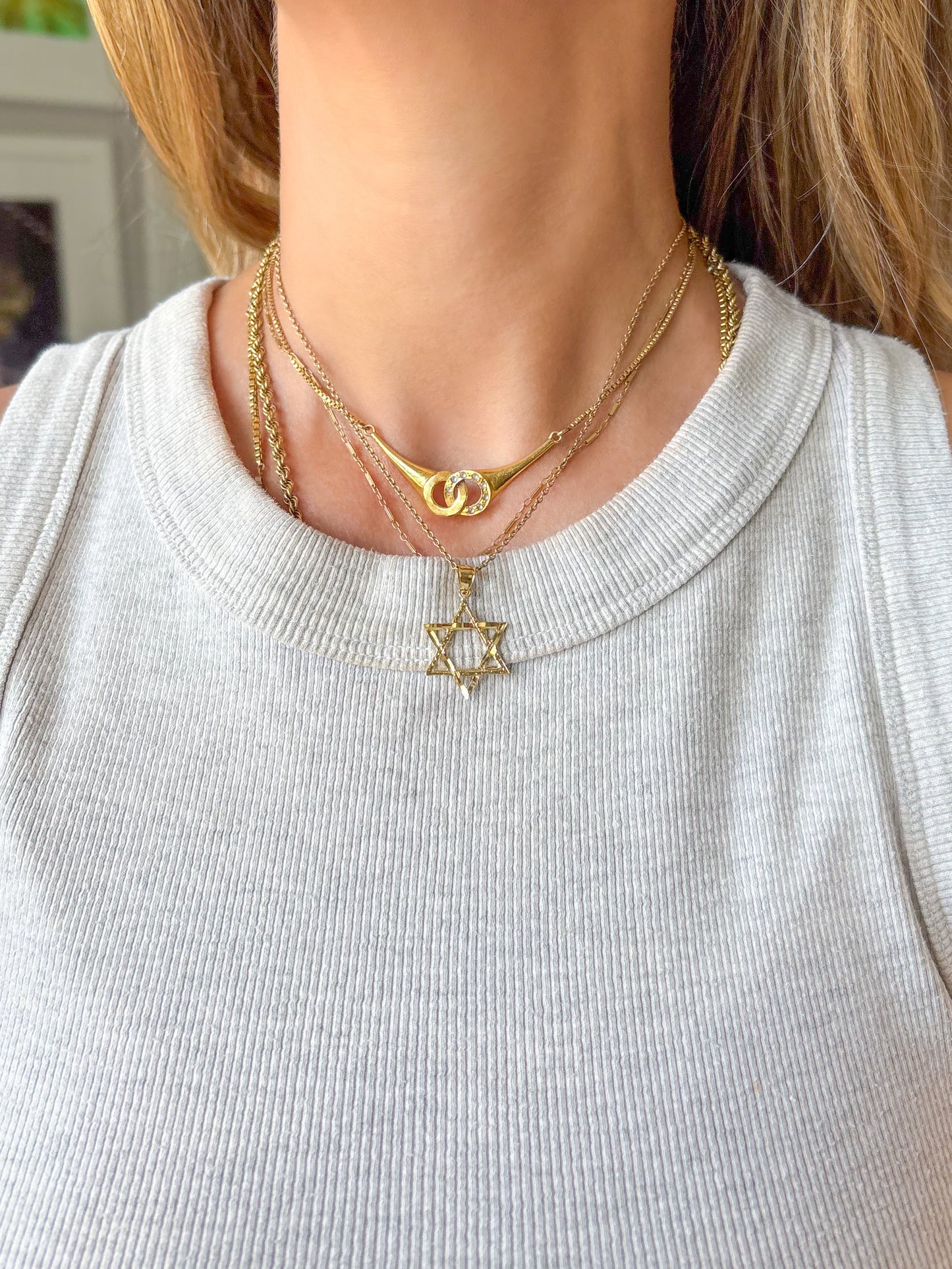 Various 10k Yellow Gold Star of David Charms