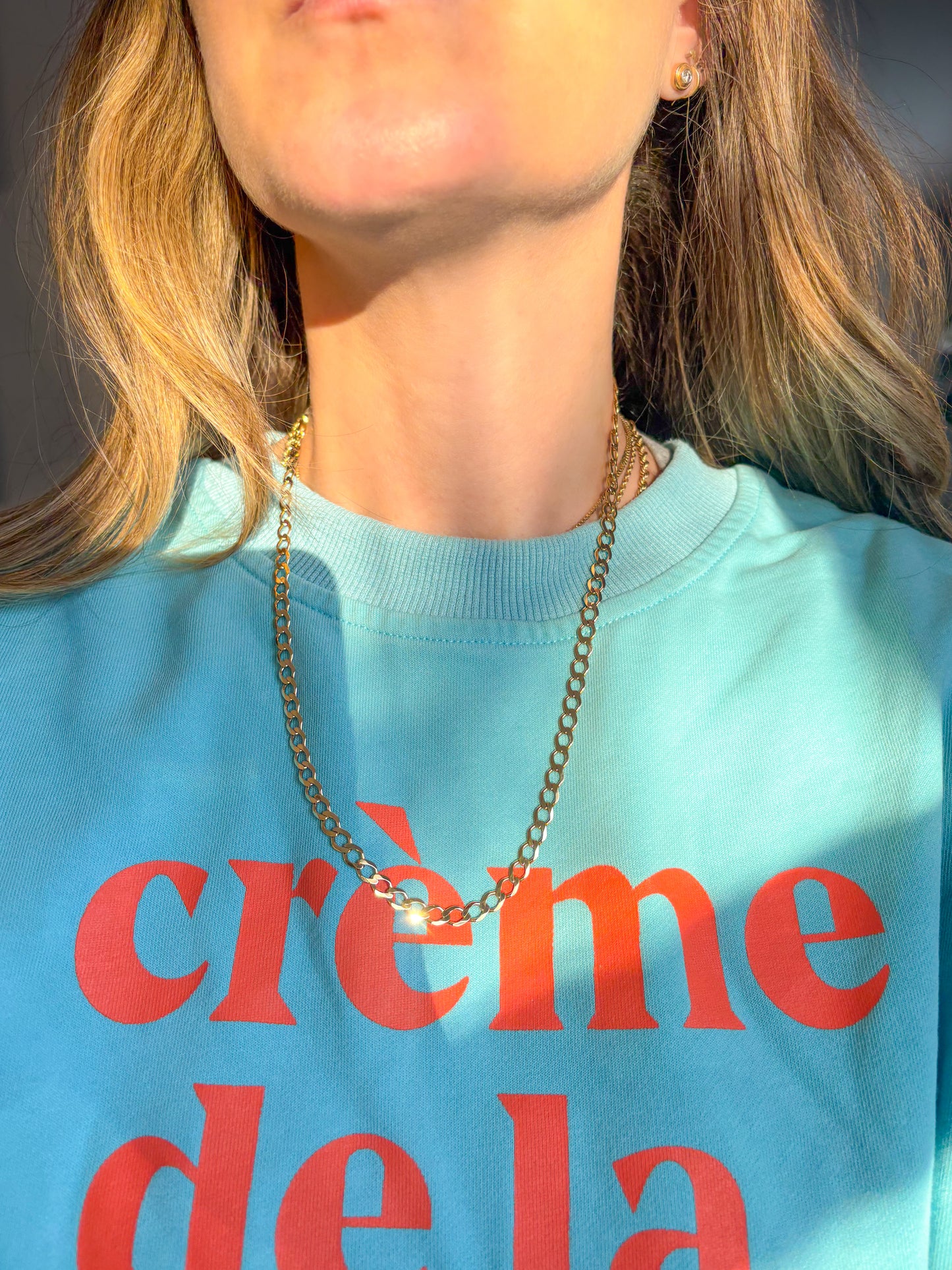 Vintage Curb Chain 18k Yellow Gold 20.5 Inch Necklace