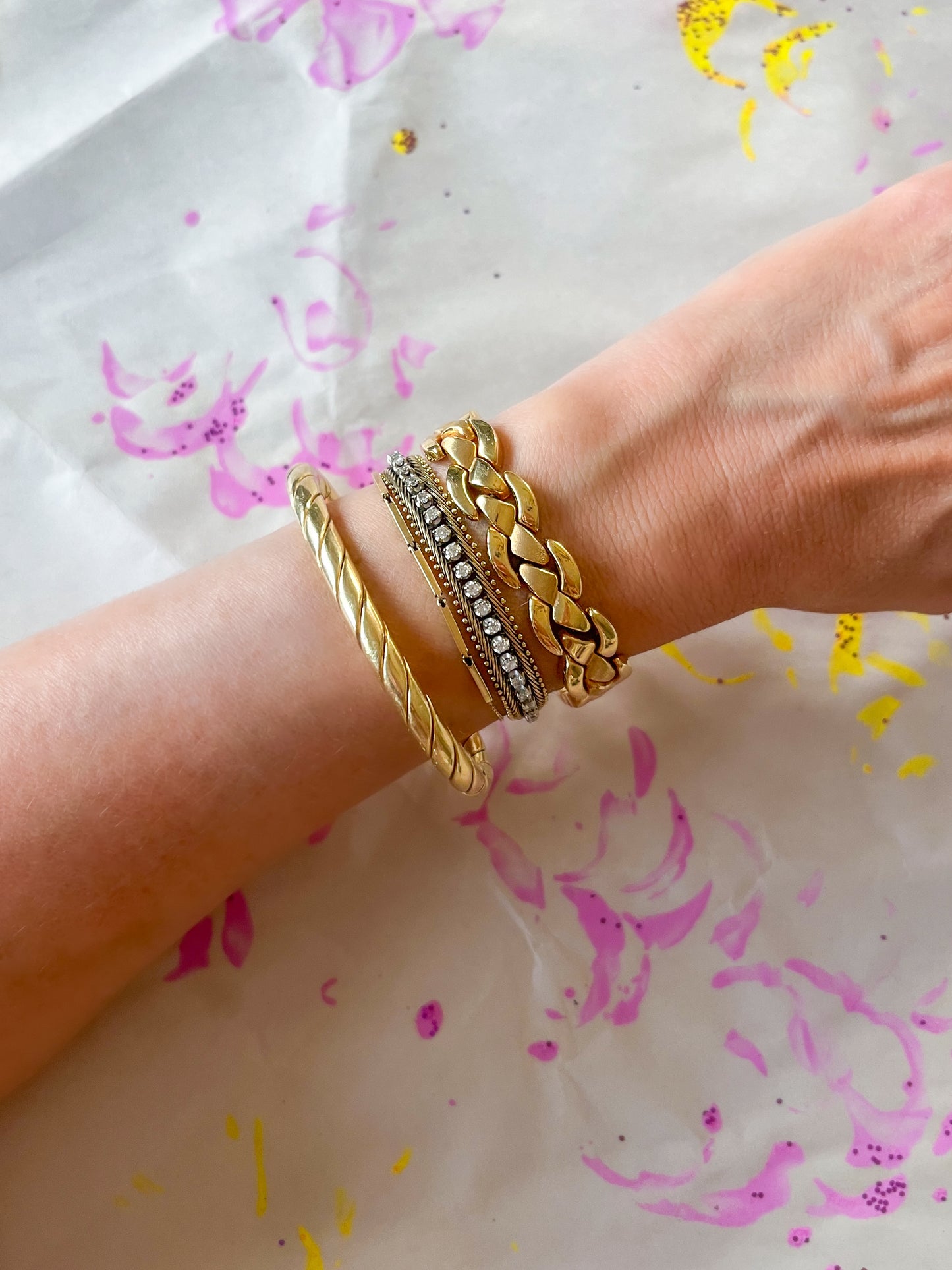 Vintage Super Chunky 14k Yellow Gold 7.5 Inch Bracelet