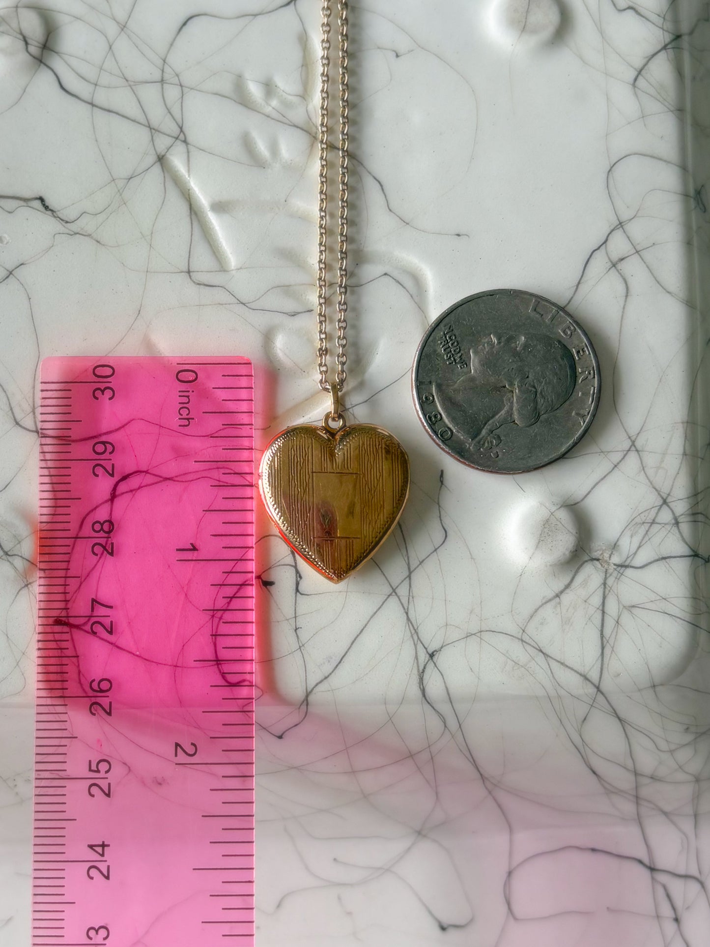 Vintage Heart Locket 14k Yellow Gold Charm