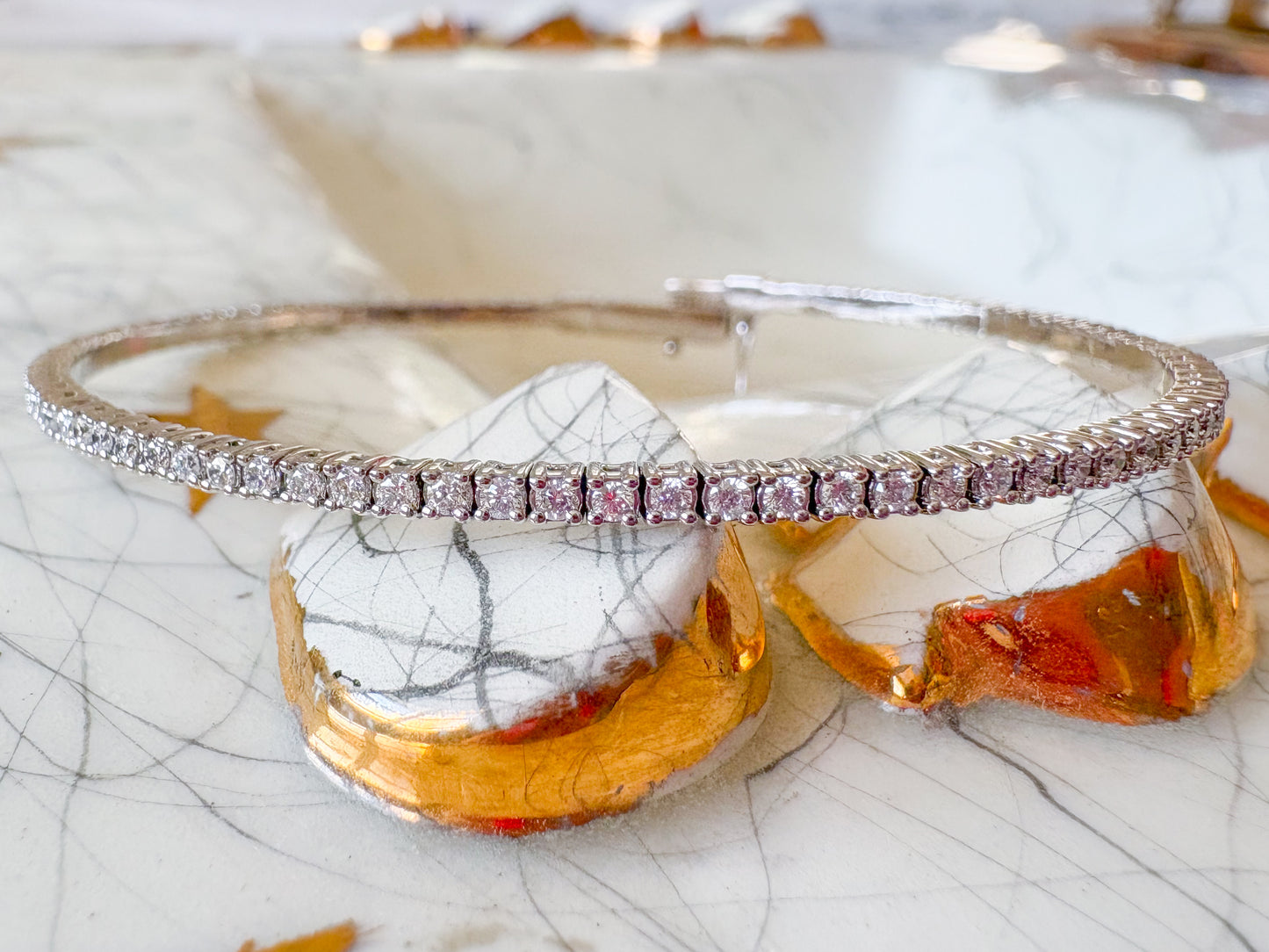 Natural Diamond Flex 7 Inch Tennis Bangle